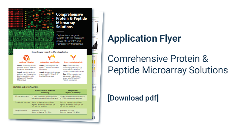 Comprehensive Protein and Peptide Microarray Solutions